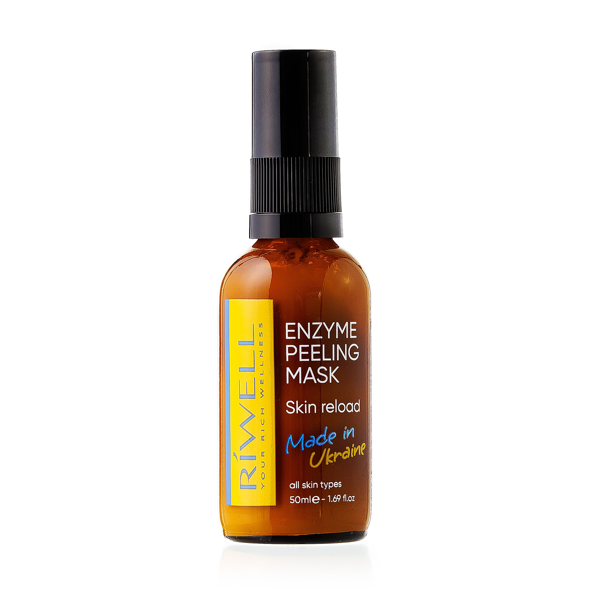 Ензимна відлущувальна маска для обличчя Riwell Skin Reload Enzyme Peeling Mask з ферментами манго та папайї, 50 мл